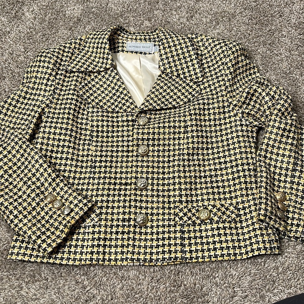 VINTAGE HOWARD WOLF BLAZER Sz 8 - Picture 5 of 15